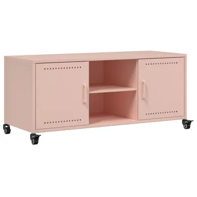 Obrázek produktu pro vidaXL TV skříňka růžová 100,5x39x43,5 cm ocelová