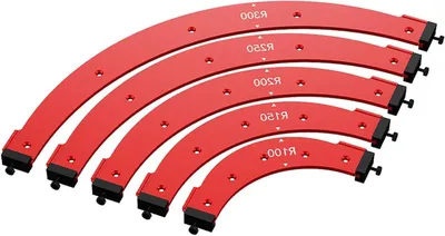 Productafbeelding van Houtbewerking Sjabloon - Radius Sjabloon - Hoeken Afronden - Verschillende Radiussen - R100 tot R300 - Rood