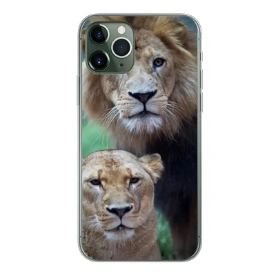 Produktbild von MuchoWow® Handyhülle Schutzhülle Hülle für iPhone 11 Pro Porträt - Löwe Silikon Softcase Handy Hülle - Handy