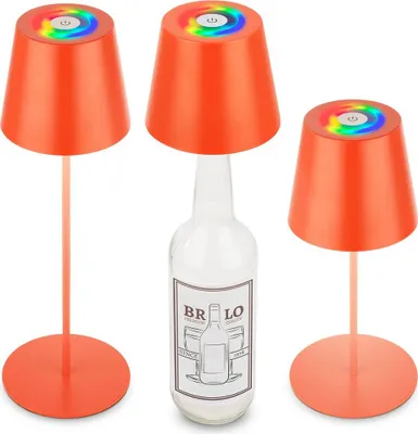 Zdjęcie produktu dla lampa stołowa LED 3 w 1 Akumulator USB Bezprzewodowa lampa stołowa RGBW Pomarańczowy