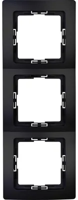 Produktbild von Kopp 308650062 Abdeckrahmen 3-fach Paris mattschwarz
