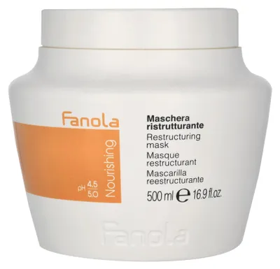 Produktbild von Fanola Nourishing Restructuring, 500 ml, Frauen, trockenes Haar, Widerspenstiges Haar, Alle Farben, Anti-Frizz, Feuchtigkeitsspendend, Nährend, Behandlung, Milcheiweiß
