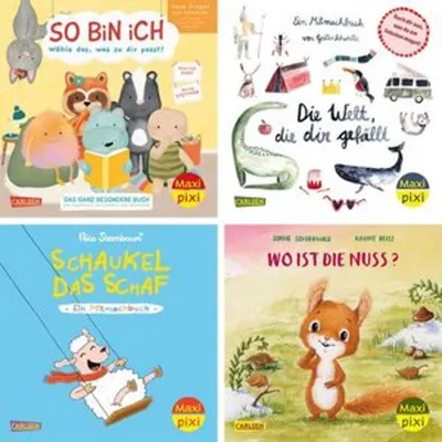Produktbild von Maxi-Pixi-4er-Set 122: Neue Bilderbücher zum Mitmachen (4x1 Exemplar)