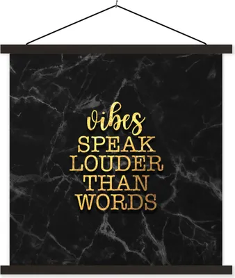 Produktbild von MuchoWow® Textilposter Zitat - Sprichwörter - Gold - Marmor 60x60 cm mit schwarzem Rahmen - Posteraufhänger