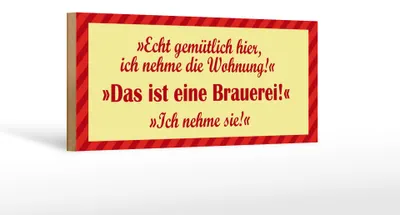 Produktbild von Holzschild Spruch 27x10cm Das ist eine Brauerei
