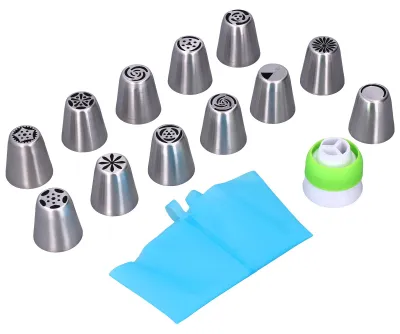 Immagine prodotto di Set di beccucci per sac à poche, facile pulizia, lisciatura delle superfici, glassa floreale per decorare torte, cupcake, fondente, muffin