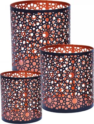 Image de Photophores orientaux marocains Adiba SET de 3 pièces