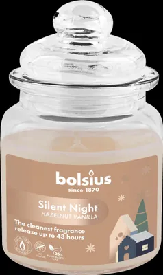 Obrázok produktu pre Bolsius - Tichá noc - Vonná sviečka - Doba horenia 43 hodín - Prírodné výťažky - Obsahuje vegánsky vosk - Bez palmového oleja