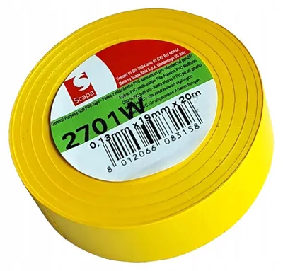 Produktbild von Scapa 2701W Gelbes PVC Isolierband 19mm