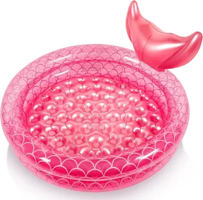 Obrázek produktu pro Nafukovací bazének/lehátko pro děti na zahradu z PVC Růžový motiv mořské víly Ø 90 cm