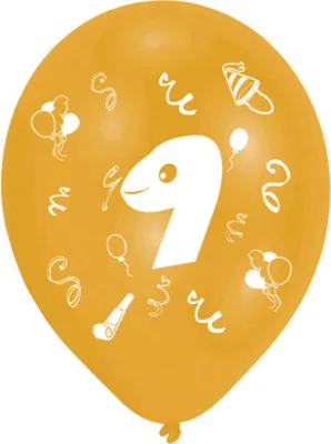 Zdjęcie produktu dla Balon Amscan - 9 lat 8 sztuk