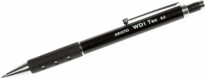 Produktbild von Feinminenstift WD1 Tec 0.5 schwarz, Gummigriffzone, Metallclip