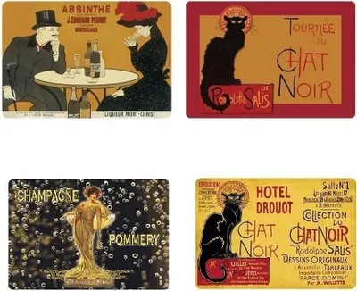 Platzsets, Vintage, 42 x 29 cm, 4 Stück, rechteckig