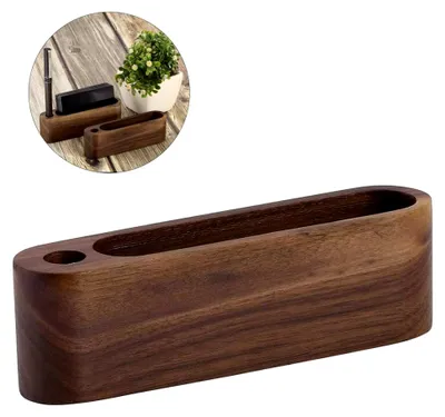Produktbild von Visitenkartenetui aus Holz in schwarzer Walnussfarbe
