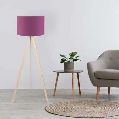 Produktbild von Opviq, AYD-1575, Stehlampen, Lila, MDF, 38 x 38 x 140 cm