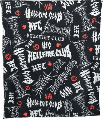 Produktbild von Stranger Things Decke Season 5 - Hellfire Club Logo - Fleecedecke multicolor Standard