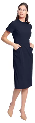 Produktbild von Maggy London Damen Damenkleider Rüschenkragen Schräge Tasche Etuikleid, Twilight
