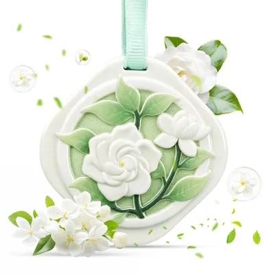 Gips Geurhanger Gardenia 3D Reliefblume Duftstein