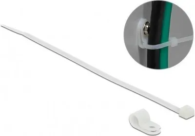 Immagine prodotto di DELOCK Befestigungsschelle 6,4 mm mit KBI 200x3,6mm weiß