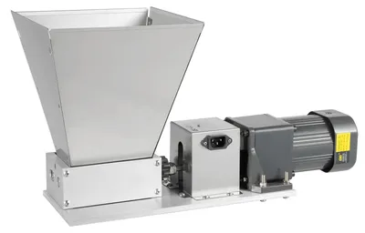 Produktbild von Elektrische Getreidemühle - Malzschrotmühle - 60W 220V - 4L Behälter - Edelstahl - 20kg/h - Nass/Trocken Mahlwerk - 4 Trichter - Silber