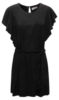 Immagine prodotto di Q8425 Abito Da Donna Con Cintura, Marca Markup Woman, Tessuto: Lino/Viscosa, Colore: Nero