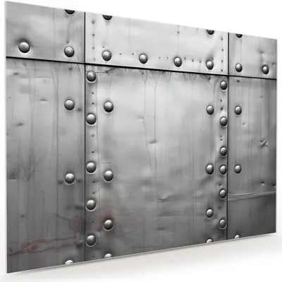 Produktbild von Glasbild 120x90cm in XXL für Wohnzimmer, Schlafzimmer Motiv Metallplattenoptik