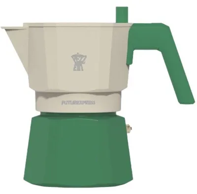 Produktbild von Italienische Kaffeemaschine – PEZZETTI – FUTUREXPRESS – Aluminium – 6 Tassen – Grün