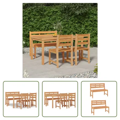 Produktbild von The Living Store 4-tlg. Garten-Essgruppe Massivholz Teak
