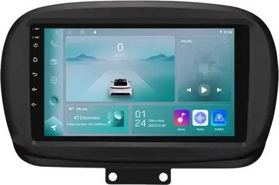Immagine prodotto di Autoradio con Bluetooth e CarPlay per Fiat 500X (2014-2020) – Compatibile con Apple e Android – Impianto stereo – Sistema di navigazione – 1 GB di RAM, 32 GB di memoria