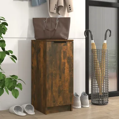 Produktbild von "2026 Promotion" Schuhschrank Räuchereiche 30x35x70 cm - Holzwerkstoff - Nachtkonsole CC28220