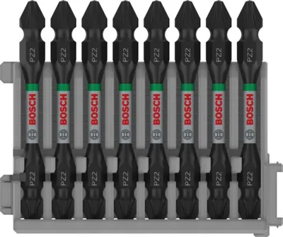 Zdjęcie produktu dla PRO Końcówka wkrętakowa udarowa z podwójnym grotem i funkcją Pick and Click, PZ2, 65 mm, 8 szt.