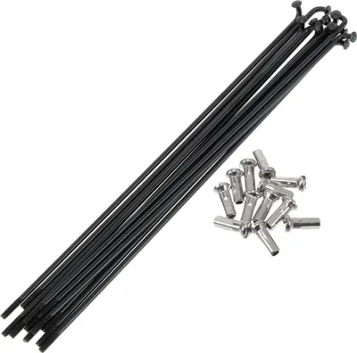 Produktbild von Fahrradspeichen 14G 154mm Länge Fahrradrad Speichen 304 Edelstahl Schwarz 1 Satz
