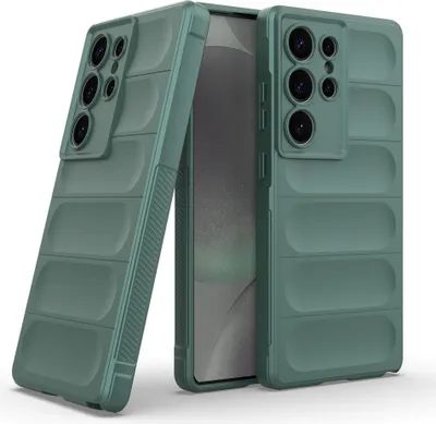 Produktbild von Handy Hülle für Samsung Galaxy S25 Ultra Grip Case Cover Schutzhülle Softgrip Farbe: Grün