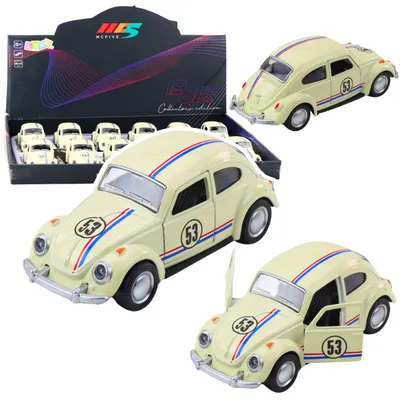 Immagine prodotto di Auto d'epoca Beetle Metal Drive Porte apribili Beige 1:32