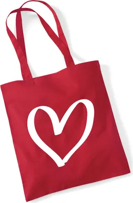 Produktbild von Huuraa Jutebeutel Herz Heart 10 Liter Classic Red Baumwolle Tasche Geschenkidee