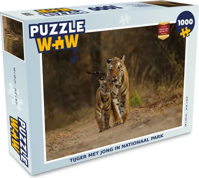 Obrázek produktu pro MuchoWow MuchoWow® Puzzle 1000 ks Tygr - Mládě - Písek