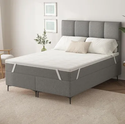 Produktbild von EVAN BROWNS ® Matratzentopper UNO 80x200 cm - 5cm Schaumstoff Topper mit abnehmbarem Bezug - waschbar bei 40°C - Orthopädische Matratzenauflage