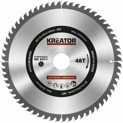 Obrázek produktu pro KREATOR pilový kotouč 216mm*30mm 48WZ KRT020423