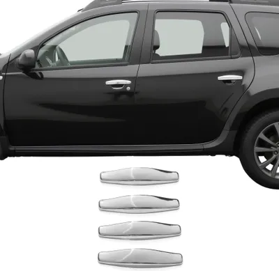 Image de Couverture de poignée de porte pour Dacia Sandero 2008-2012 en Acier Inox 4Pcs