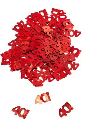 Produktbild von Oblique Unique 40! Konfetti 40 Geburtstag Party Jubiläum Streudeko Tisch Deko rot 14g
