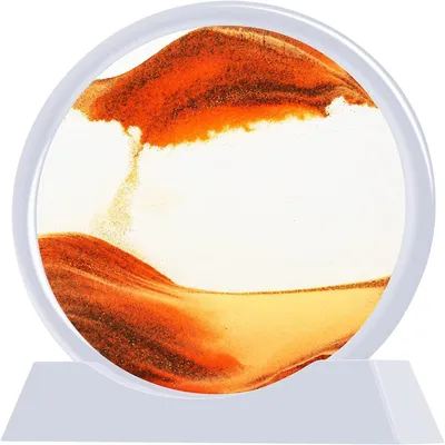 Productafbeelding van Zand Schilderij - Dynamisch Landschap - Ontspanning Thuis - Veranderend Beeld - 22 cm Diameter - Meerkleurig