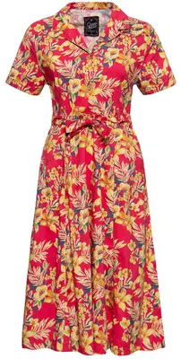 Produktbild von Queen Kerosin Swing Kleid - Hawaii Red XS