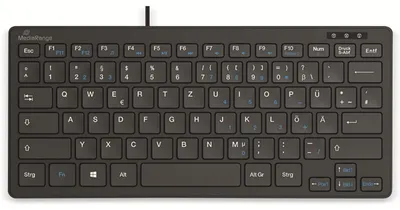 Productafbeelding van Qwertz toetsenbord zwart met kabel