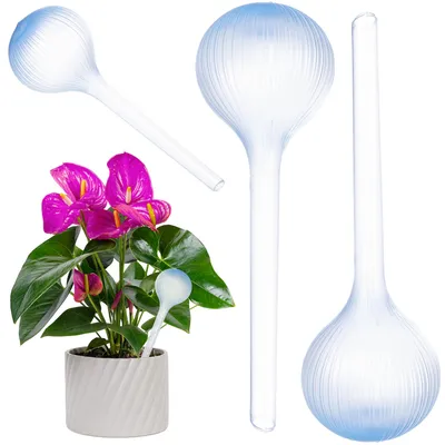 Produktbild von KADAX Bewässerungskugeln 400ml für Pflanzen, 2er Set, automatische Pflanzenbewässerung, Gießhilfe für Zimmerpflanzen, Wasserspender aus Kunststoff (Blau)