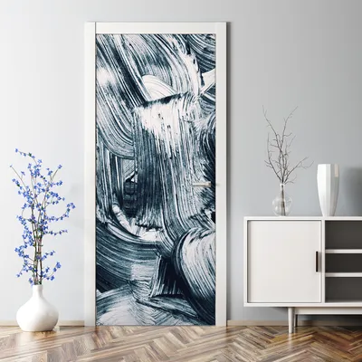 Produktbild von Dekorative Türfolie selbstklebend Klebefolie Aufkleber Abnehmbarer Pinselstriche 85 x 200 cm