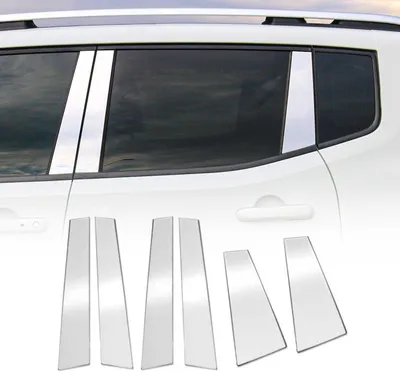 Obrázok produktu pre Obloženie stĺpika B pre Jeep Compass 2016-2025 nerezová oceľ strieborná 6ks