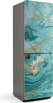 Produktbild von Abstraktes flüssiges Muster – Magnetische Kühlschrank Abdeckung – Dekorfolie magnetisch Küche – Kühlschrank Magnet Deko – selbstklebende Magnettafel – Magnetfolie für Kühlschranktür – 60x180 cm