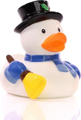 Produktbild von A - Schneemann – Quietscheente - Badeente - ca. 8 cm gross