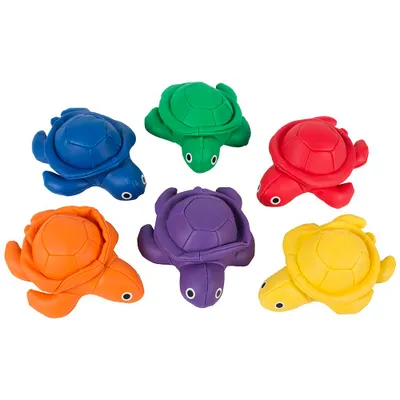Imagen del producto de Juego de 6 saquitos Megaform con forma de tortuga, en varios colores