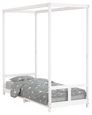 Obrázek produktu pro vidaXL Dětská postýlka White 80x200 cm Masivní borovicové dřevo